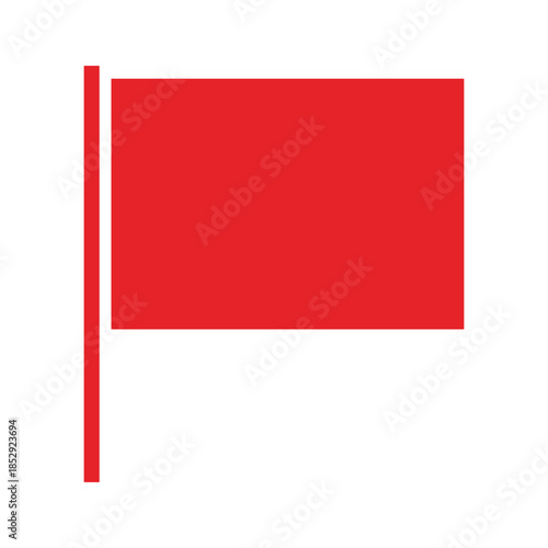 Free Download Red flag on white background - GFXLoad