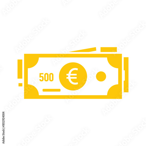 Euro banknotes, 500 euro bill vector