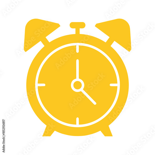 Yellow Alarm Clock Icon