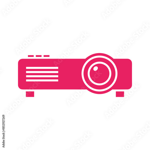Pink Projector Icon Illustration