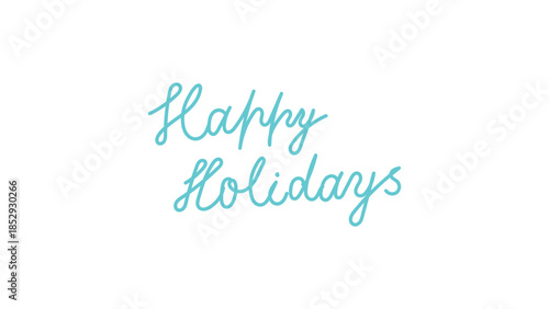 happy holidays hand written calligraphy text vector with transparent background 