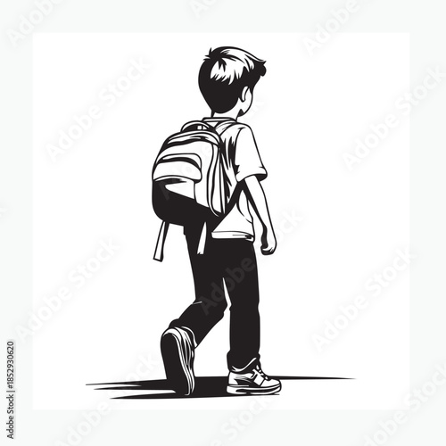 boy with backpack