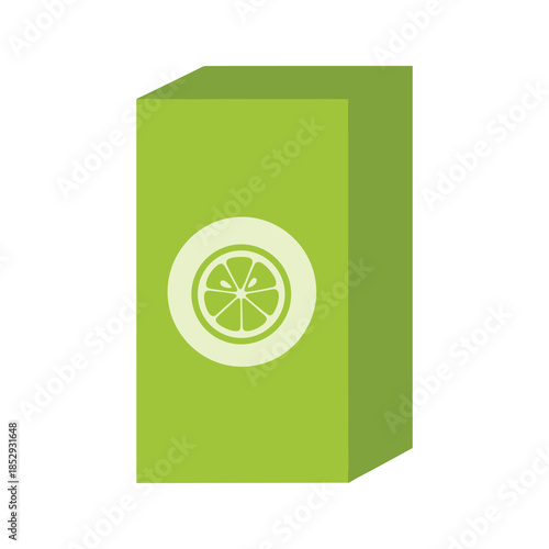Green carton with lime logo