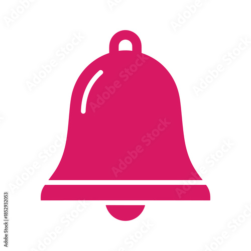 Pink Bell Icon Illustration