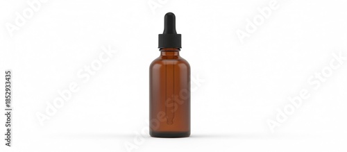 Skincare product bottle mockup with studio lighting and copy space