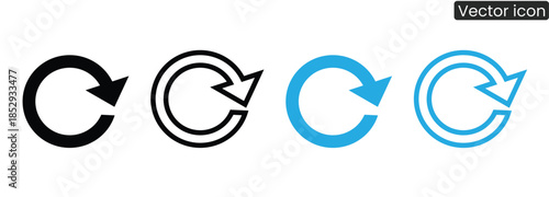 Modern recycle loop icons for business and tech designs