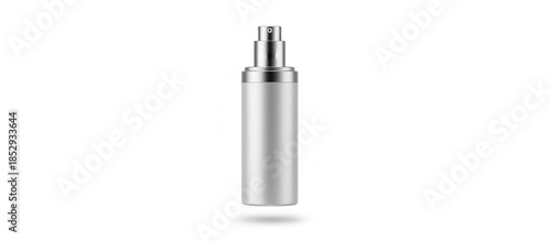 Skincare packaging mockup with glass bottle and blank label