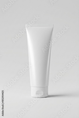 Beauty product glass bottle mockup with modern packaging style