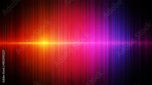 Abstract vibrant lines of color red orange pink and blue creating a dynamic light spectrum