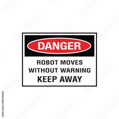 Root moves without warning keep away, Sign, Vector, Design