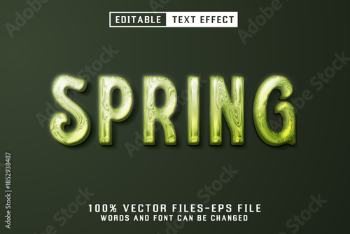 Spring Editable Text Effect