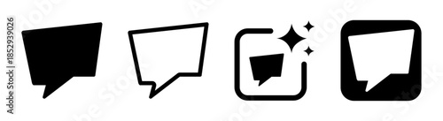 Speech bubble icon for user conversation and comic style communication vector illustration