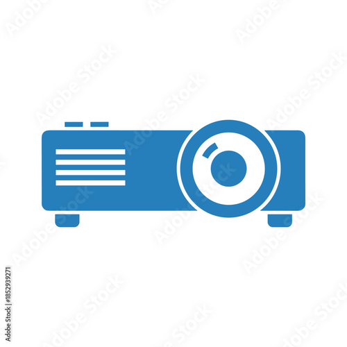 Blue Projector Icon Illustration