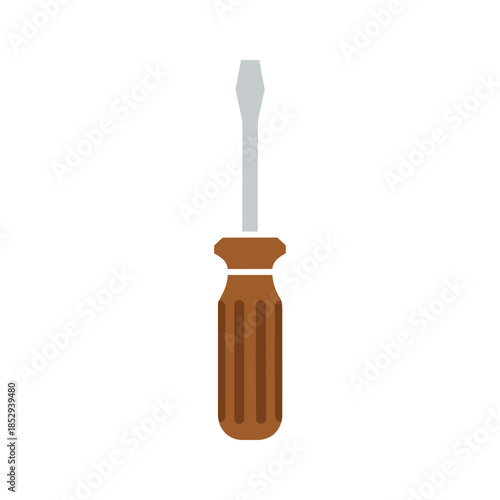 Flat Vector Illustration Screwdriver Tool