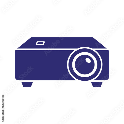 Dark Blue Projector Illustration