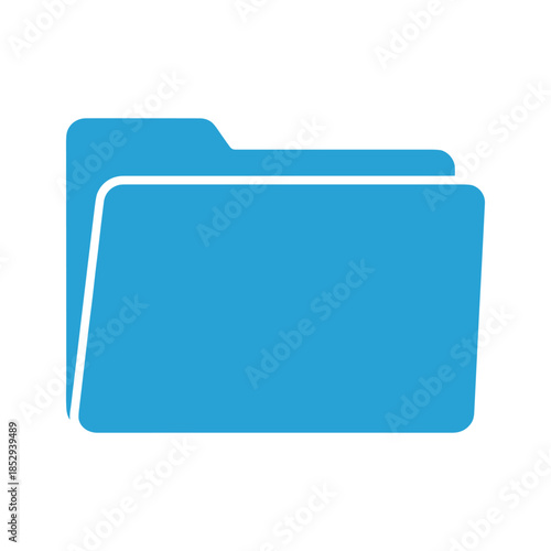 Blue Folder Icon Overlapping Stack