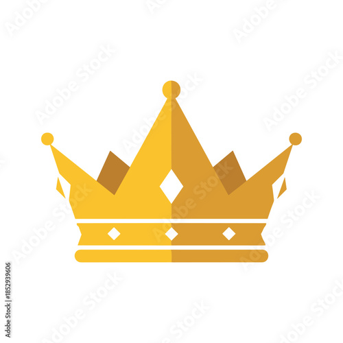 Golden Crown Icon Illustration
