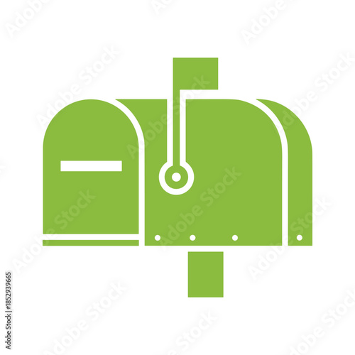 Green Iconic Mailbox Illustration