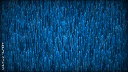 A high-intensity abstract background featuring thousands of sharp-edged data blocks cascading vertically
