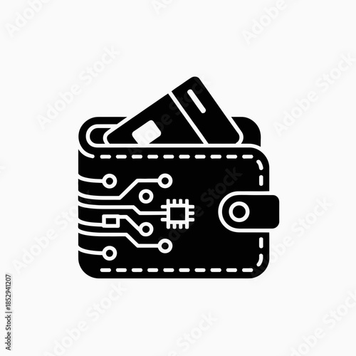 wallet, digital, crypto, cryptocurrency, blockchain, fintech, payment, finance, money, banking, transaction, secure, security, circuit, technology, network, electronic, virtual, cashless, economy, inv