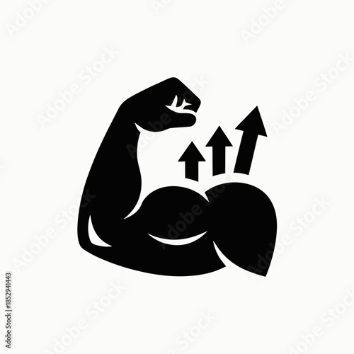 Flexed Biceps Strength Icon with Upward Arrows Vector

strength, muscle, biceps, flex, power, fitness, gym, workout, bodybuilding, arm, strong, motivation, determination, resilience, gains, weightlift
