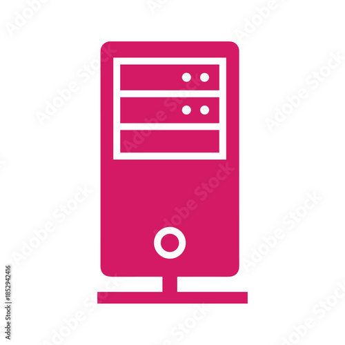 Pink Desktop Computer Icon