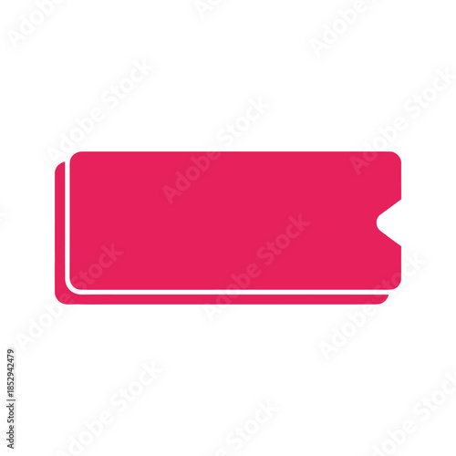 Pink Ticket Stub Icon