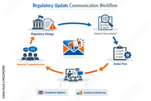 Regulatory Update Communication Workflow Illustration