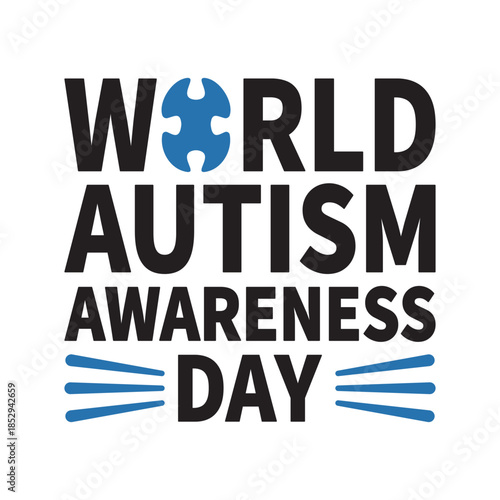World Autism Awareness Day Typography Design