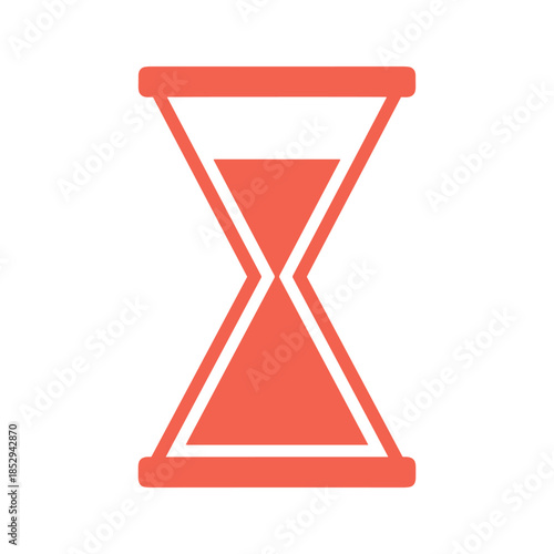 Red Hourglass Icon Illustration