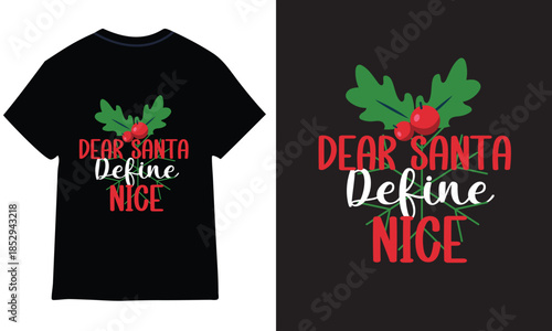 Christmas Day T shirt Design. 