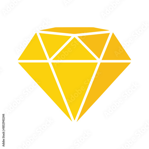 Yellow diamond icon illustration