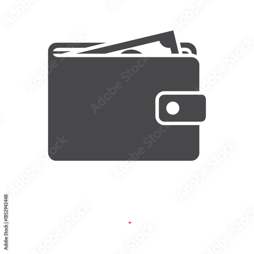 Black wallet with cash inside