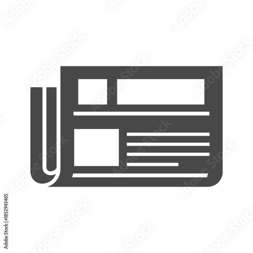 Newspaper Icon Simple Flat Design