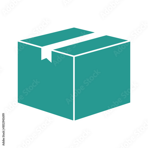 Green Gift Box with White Ribbon