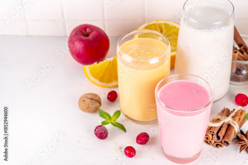 Wallpaper Mural Autumn winter spicy fruit smoothie set Torontodigital.ca