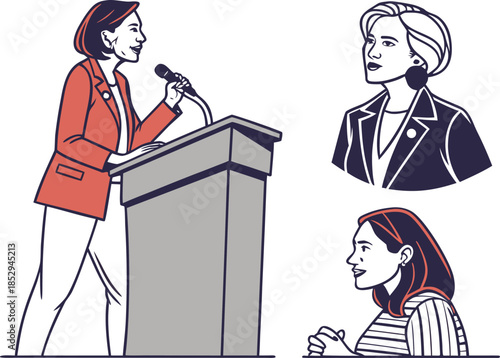 Women's empowerment and advocacy illustration