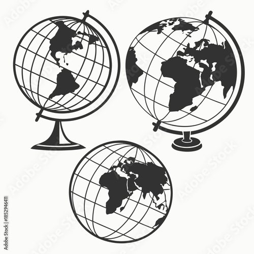 Collection of globe illustrations