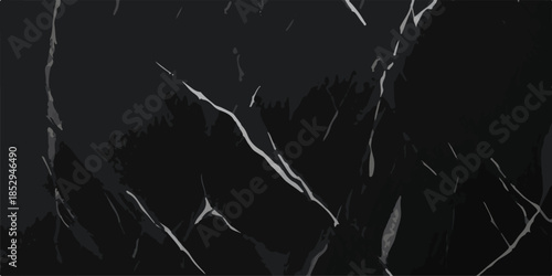 Natural Black Marble Texture Polished Black Stone Surface for Modern Interiors