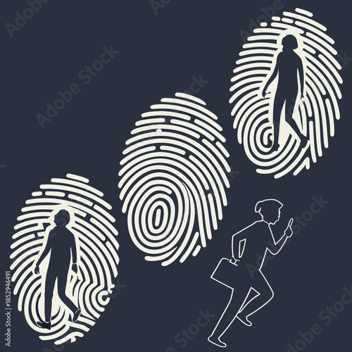 Silhouettes within fingerprints