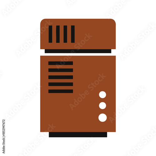 Brown office printer with paper tray