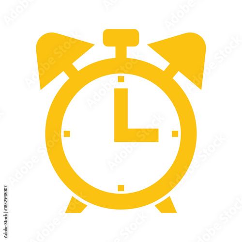 Yellow Alarm Clock Icon