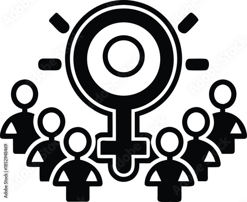 Women's empowerment and solidarity icon