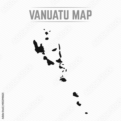 Black and White Vanuatu Simple Map