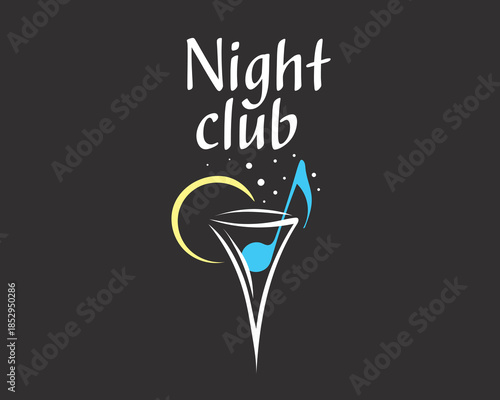 Vector hand-drawn logo for a nightclub
