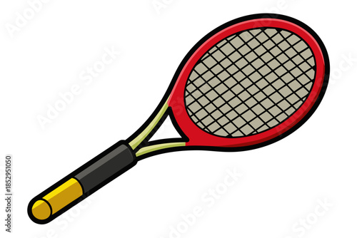 vector illustration of a tennis racket 