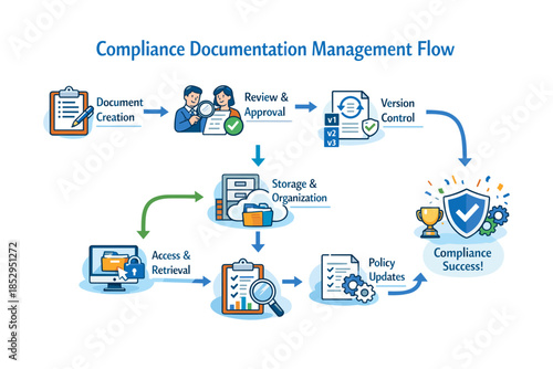 Compliance Documentation Management Workflow Illustration