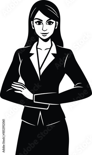 Empowered professional woman illustration