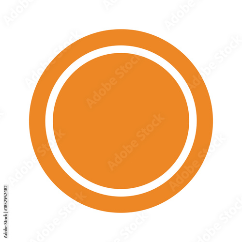 Simple orange circle icon on white background