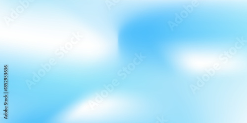 Abstract clear blue sky. Pastel rainbow. Light blue white color vector banner. Pastel gradient sky pattern. magic modern simple shyni art